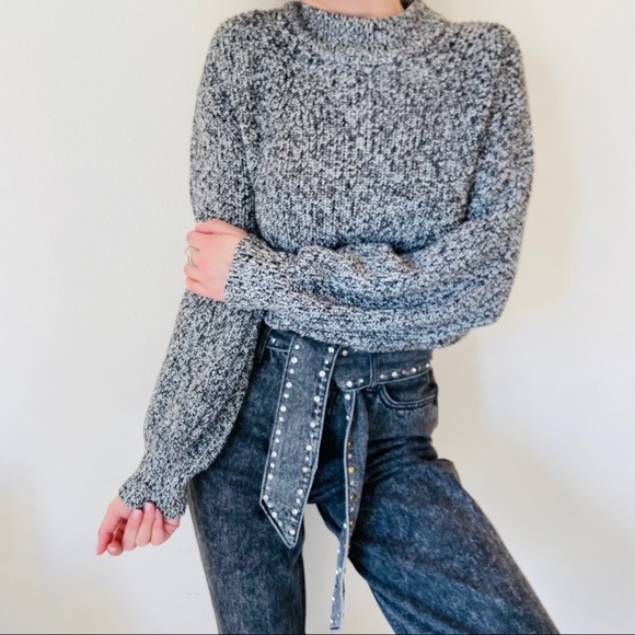 H&M Black Mock Collar Sweater - Picture 2 of 8